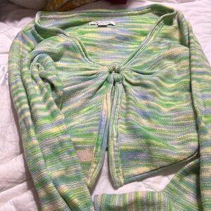 Long sleeve crop coverup, XS